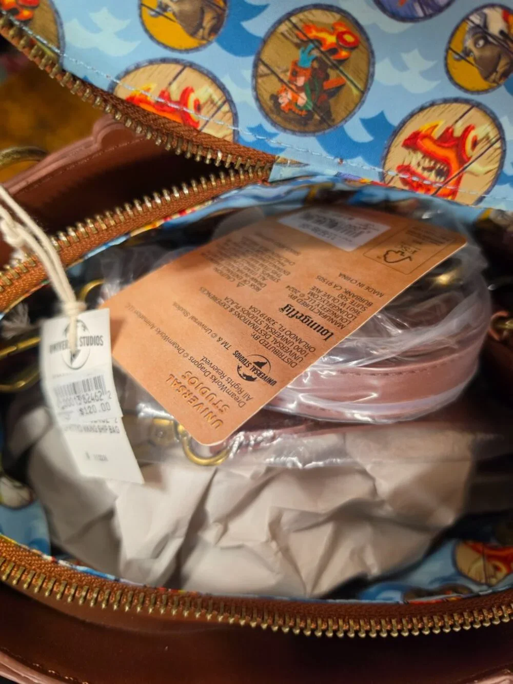 Universal Epic Universe How To Train Your Dragon Isle of Berk Boat Loungefly Bag